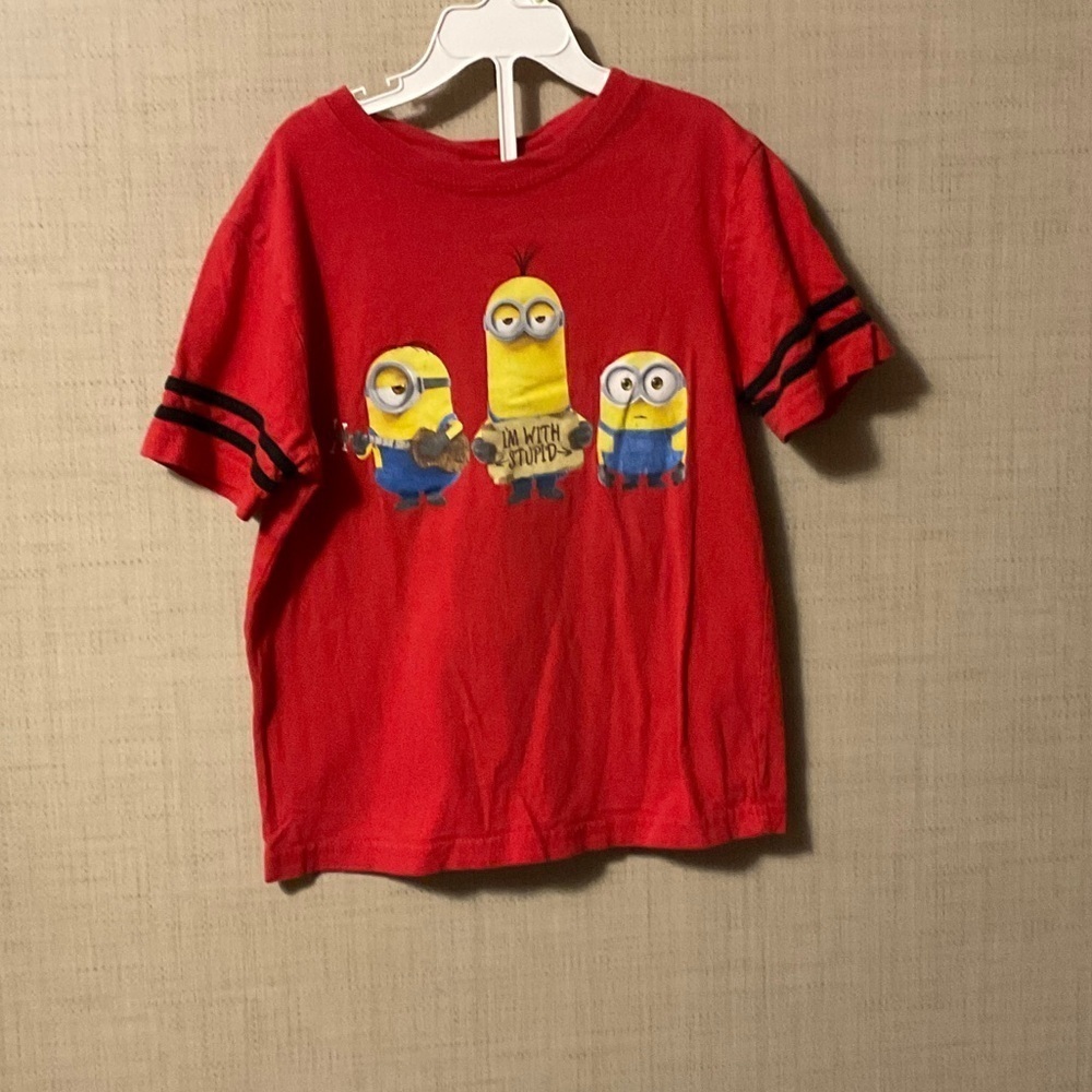 Kids Red Minions Graphic T-Shirt